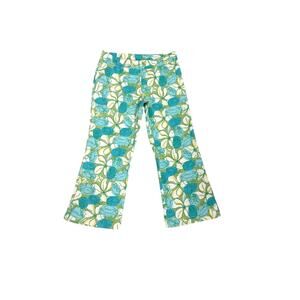 Vintage Lilly Pulitzer Pants VTG Guava Crab Cake Capri Floral Ankle Size 2